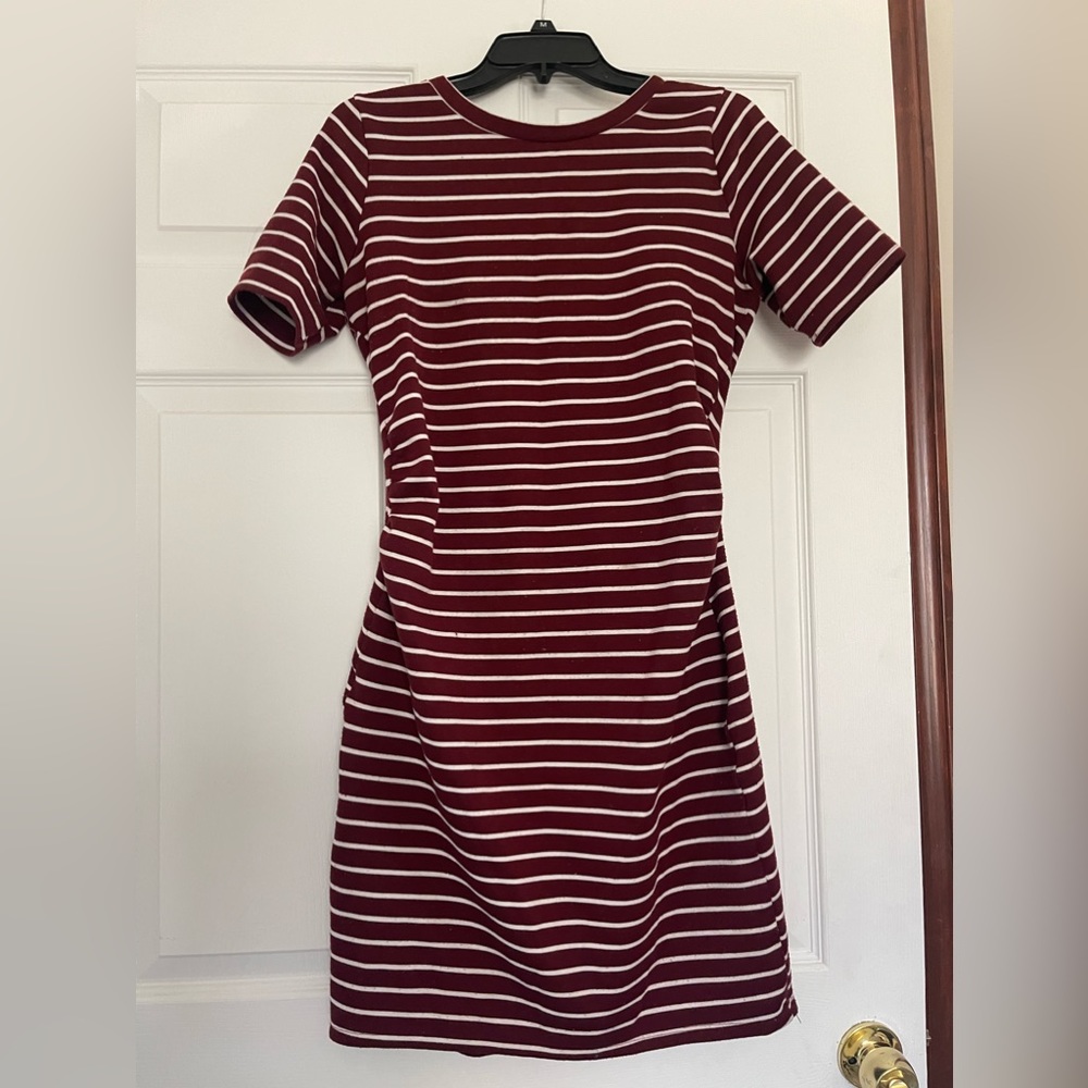 Striped dress red dress red and white